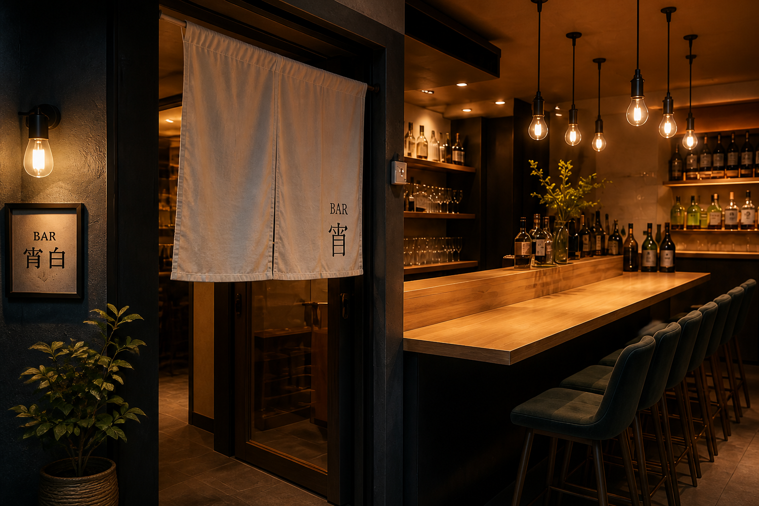 BAR 宵白の雰囲気を伝えるビジュアル